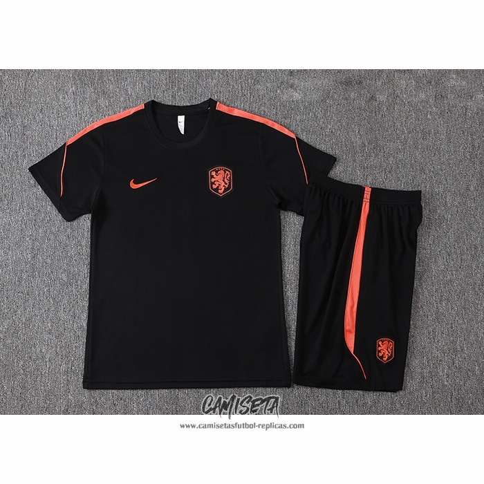 Chandal del Paises Bajos 2026-2027 Manga Corta Negro - Pantalon Corto